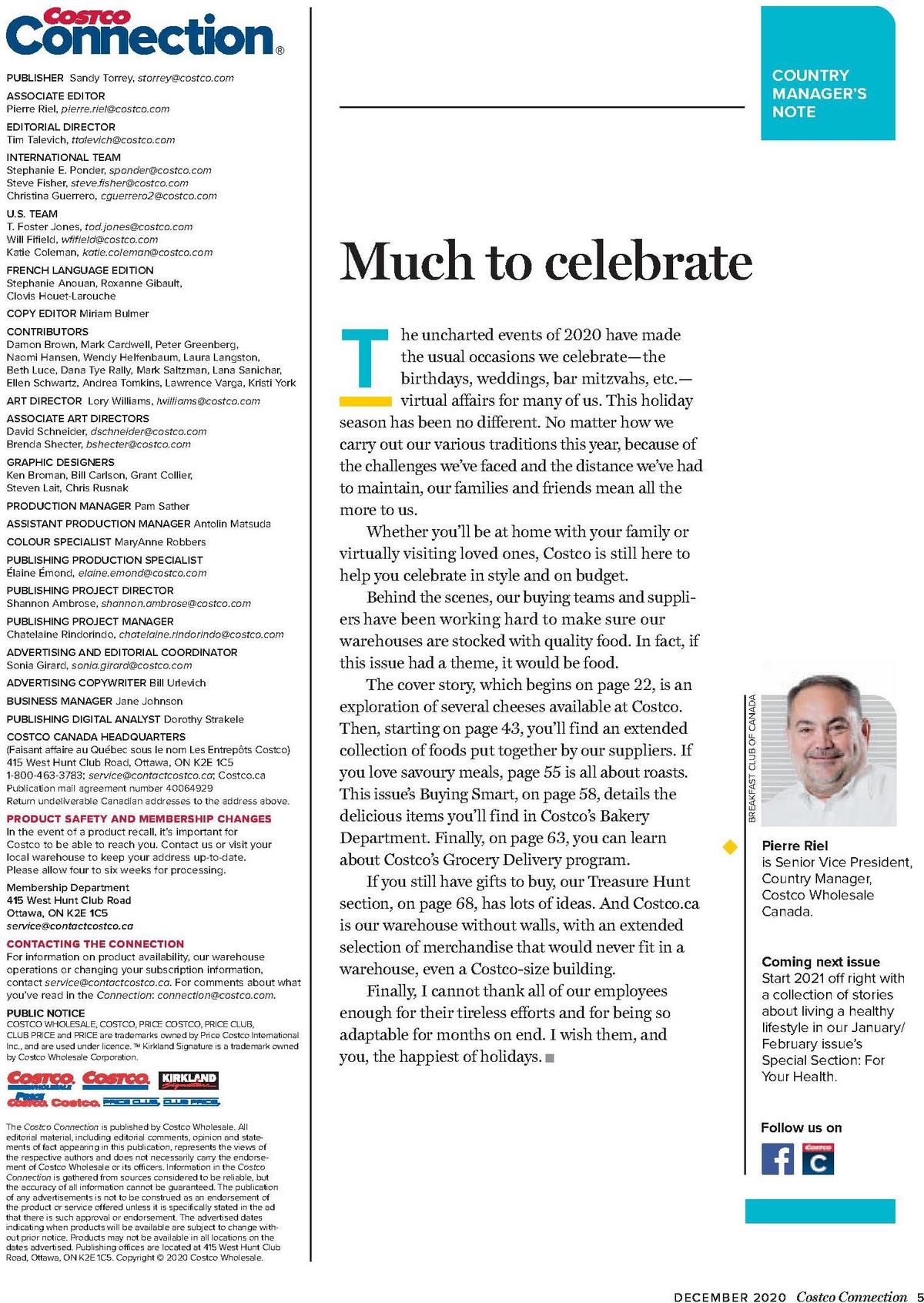 Costco Connection December Flyer from December 1