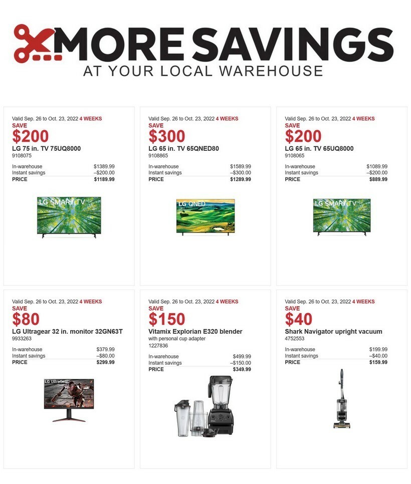 Costco Flyer from September 26