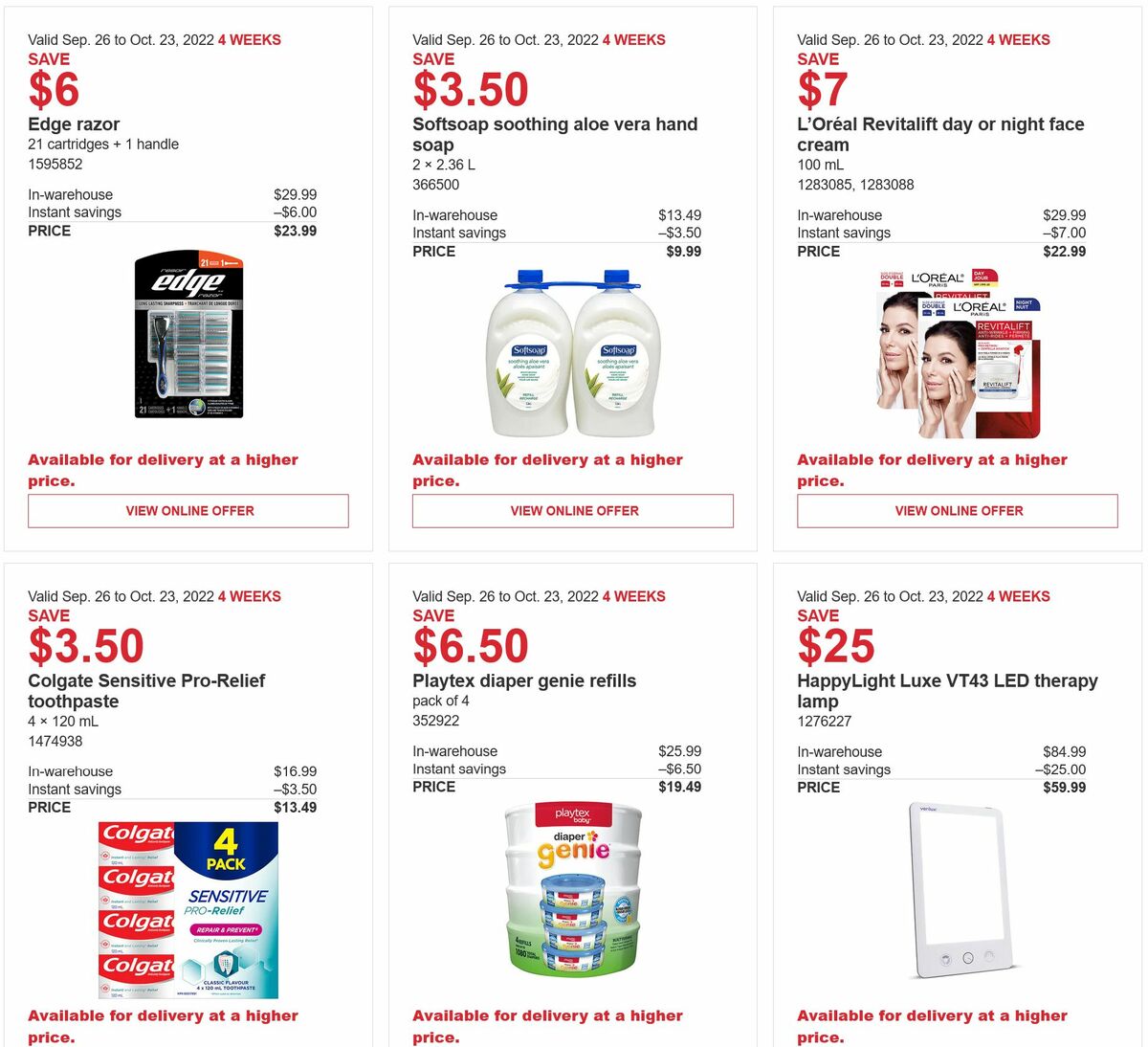 Costco Flyer from September 26