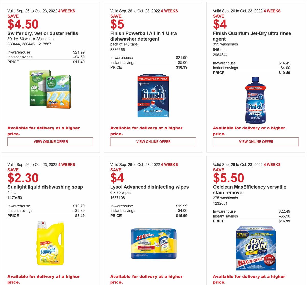 Costco Flyer from September 26