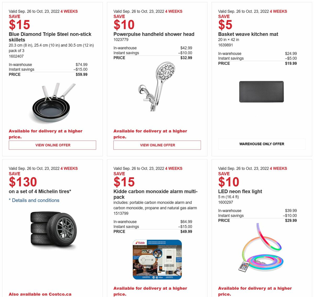 Costco Flyer from September 26