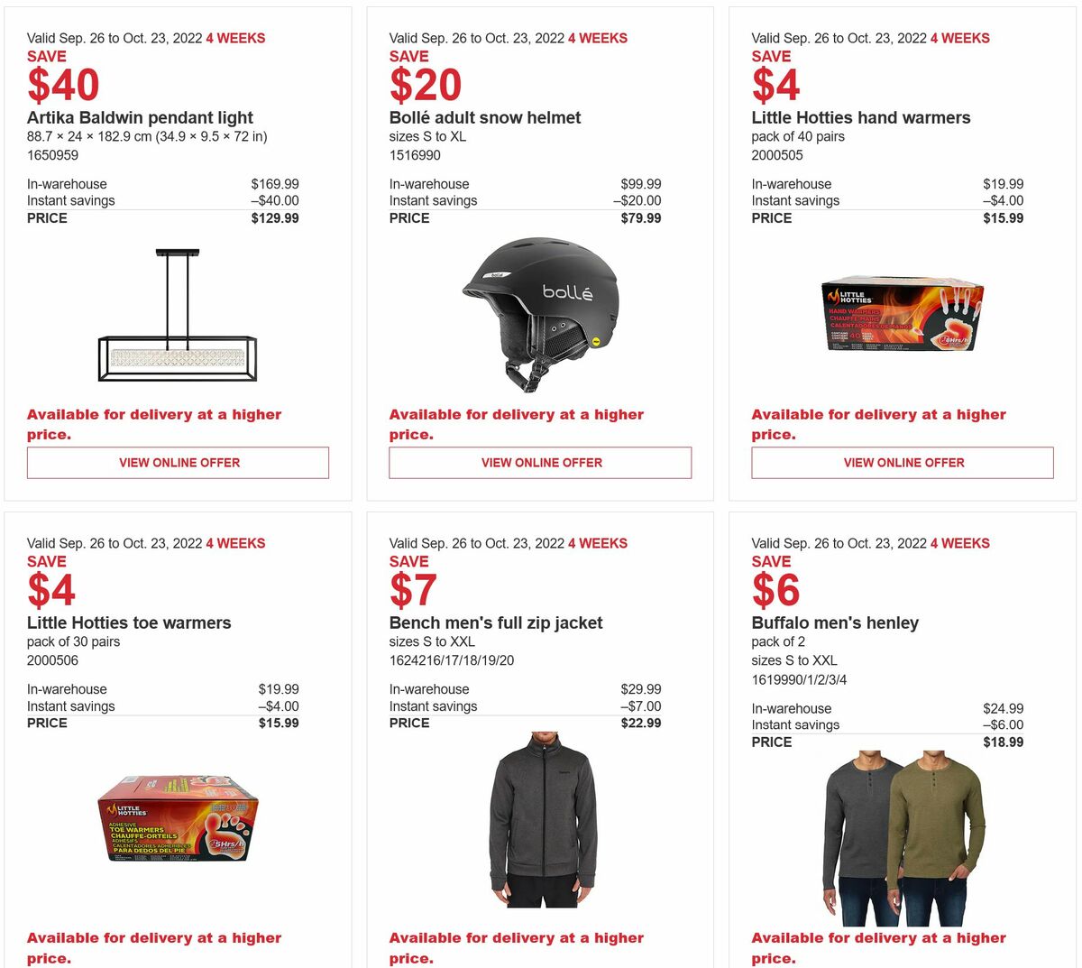 Costco Flyer from September 26