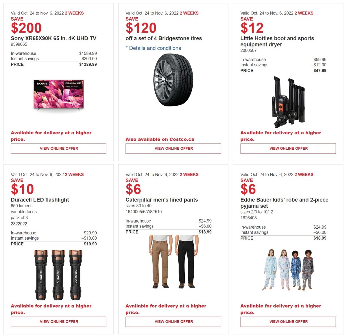 Costco Flyer from October 24