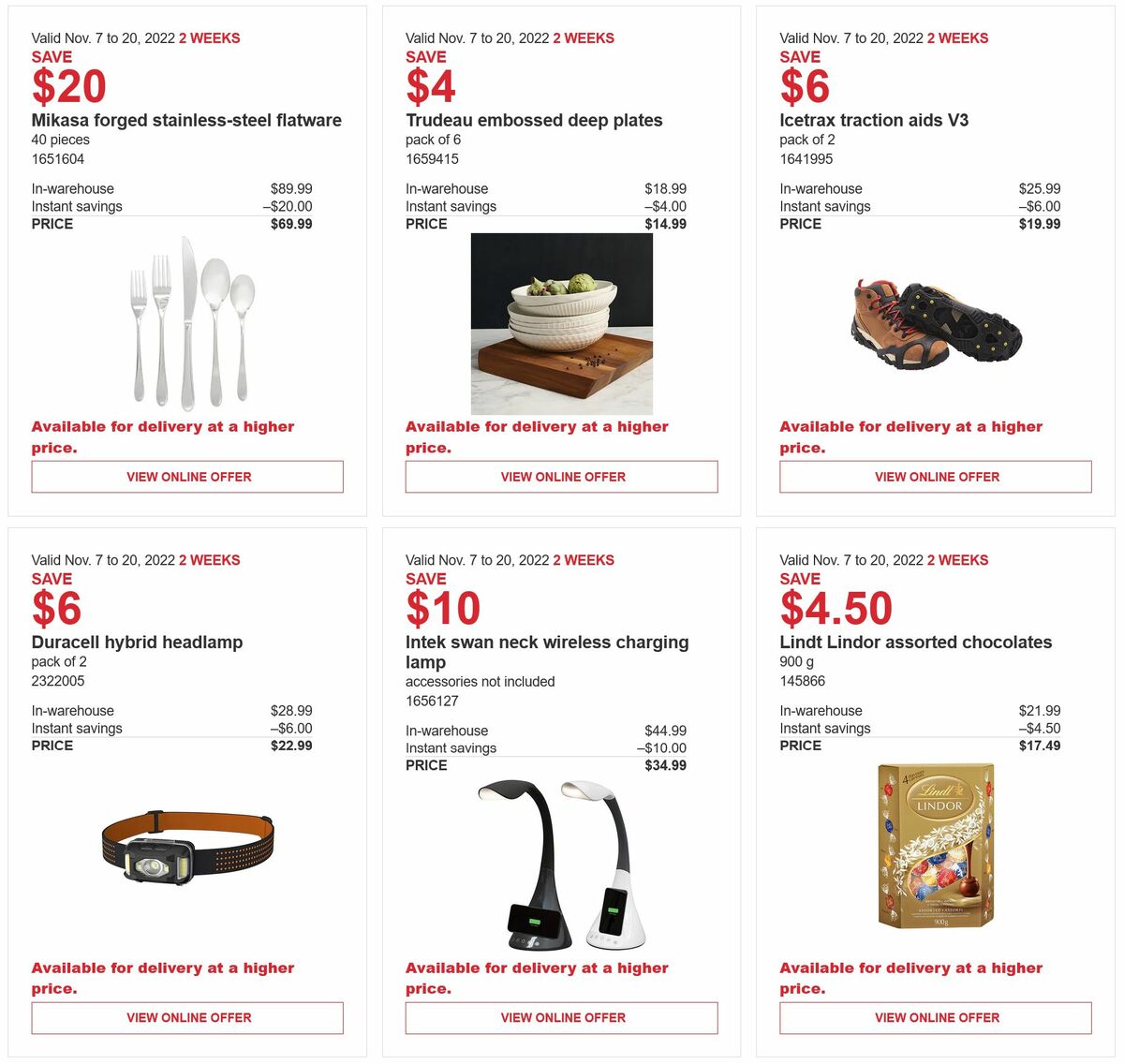 Costco Flyer from November 7