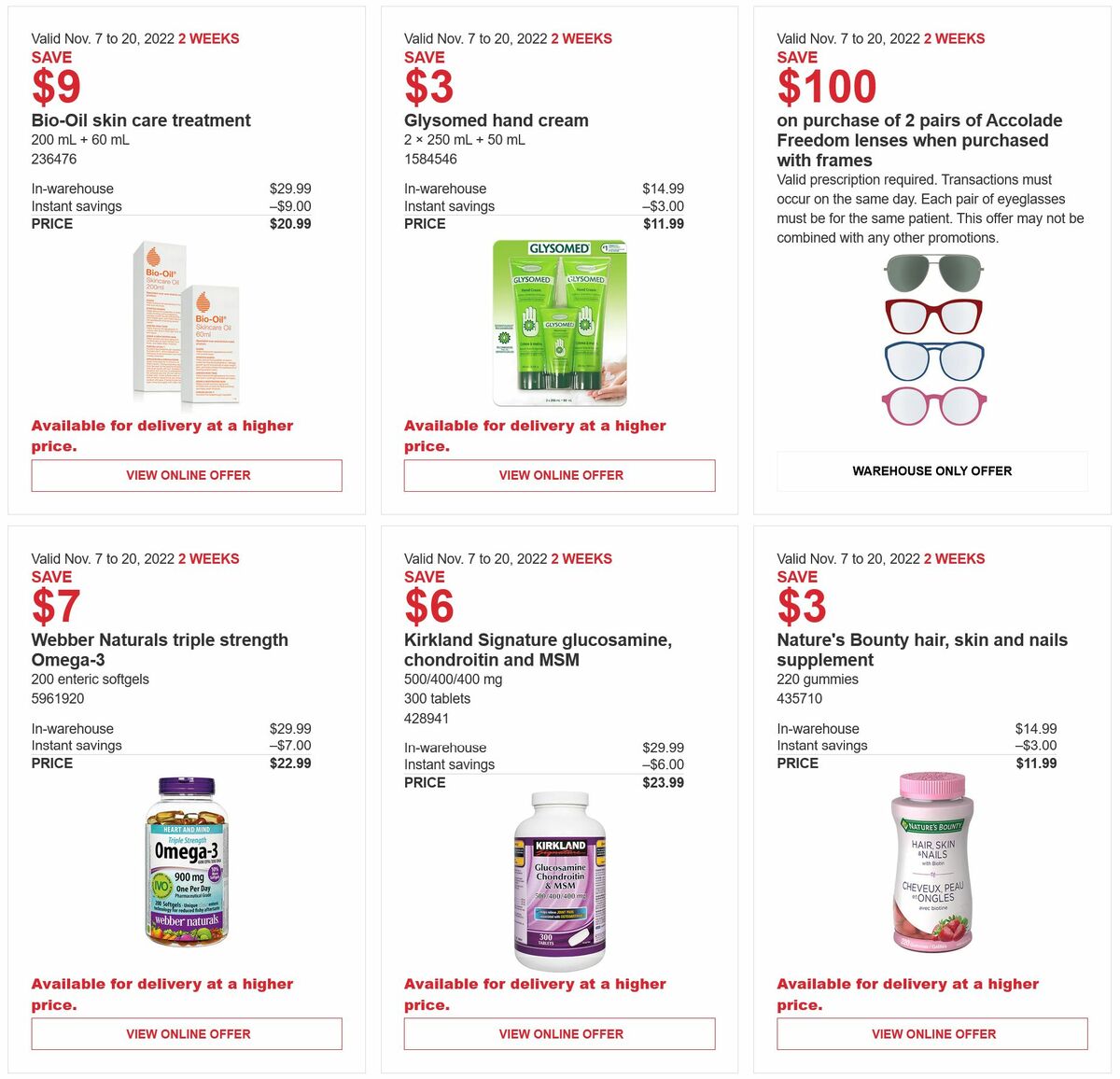 Costco Flyer from November 7