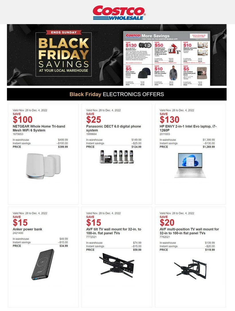 Costco Flyer from November 28