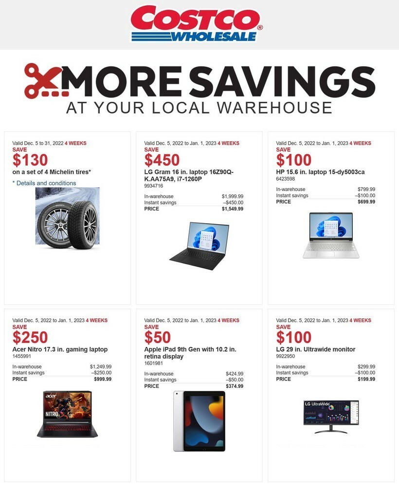 Costco Flyer from December 5