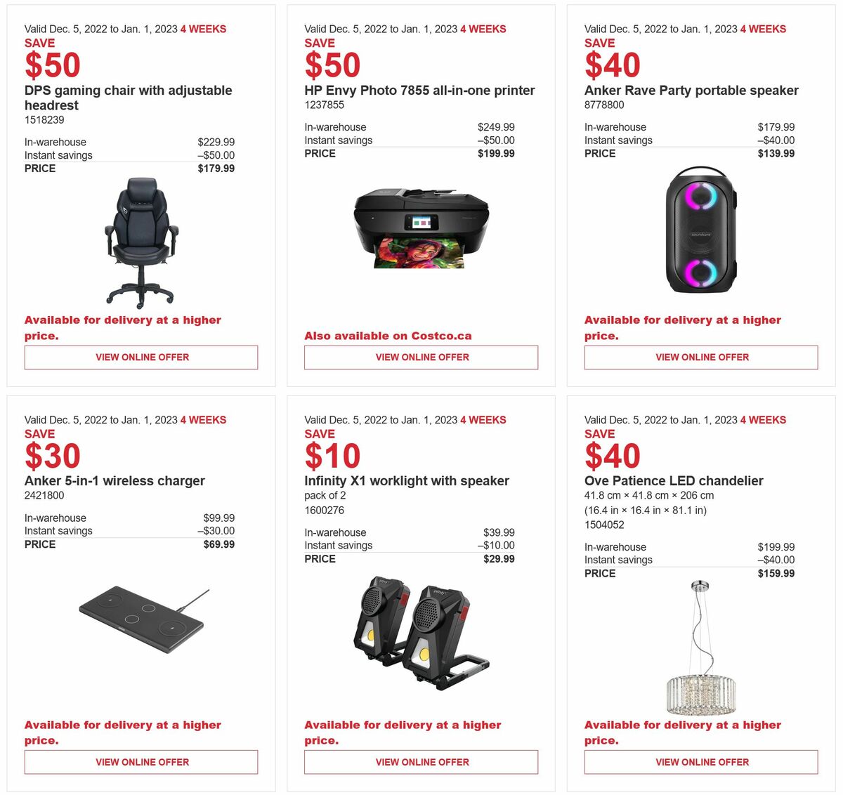 Costco Flyer from December 5