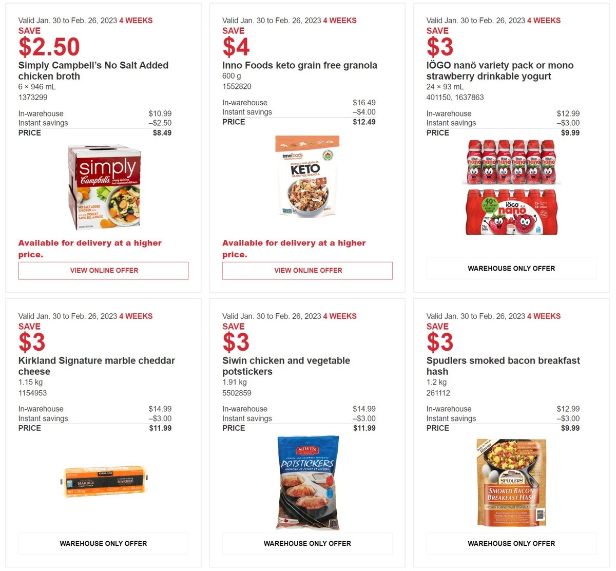 Costco Flyer from January 30