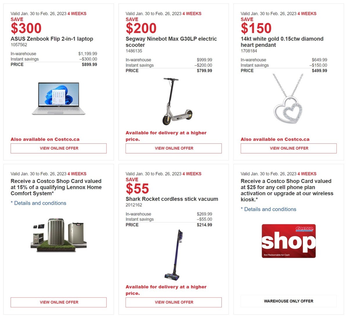 Costco Flyer from January 30