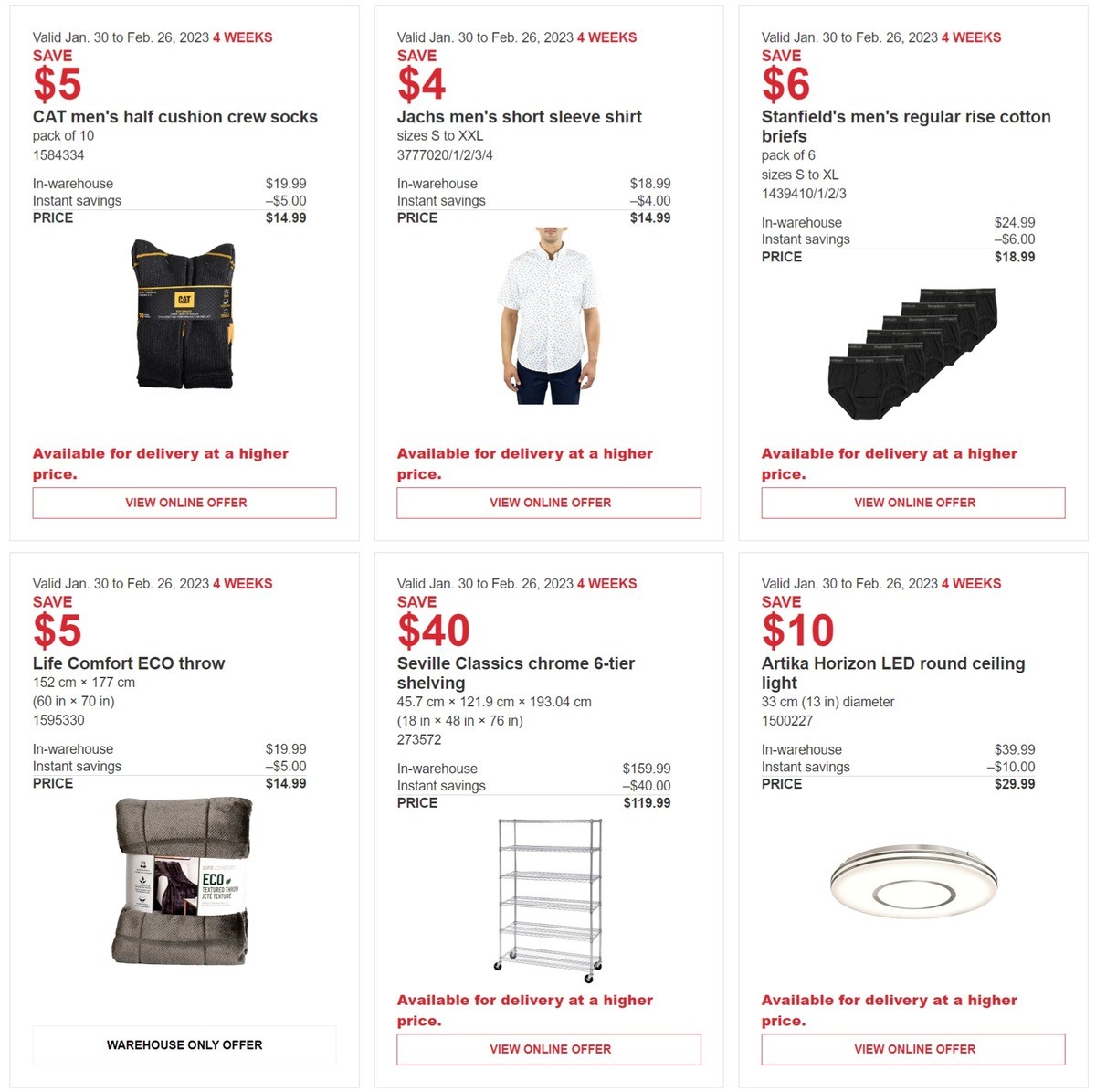 Costco Flyer from January 30