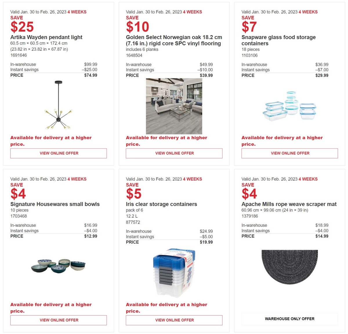 Costco Flyer from January 30