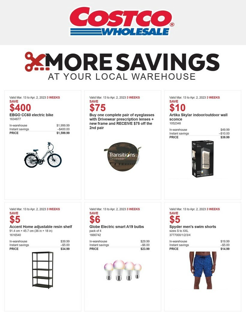Costco Flyer from March 13