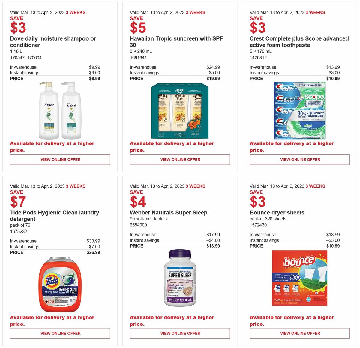 Costco Flyer from March 13