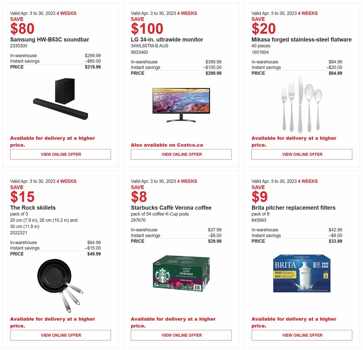 Costco Flyer from April 3