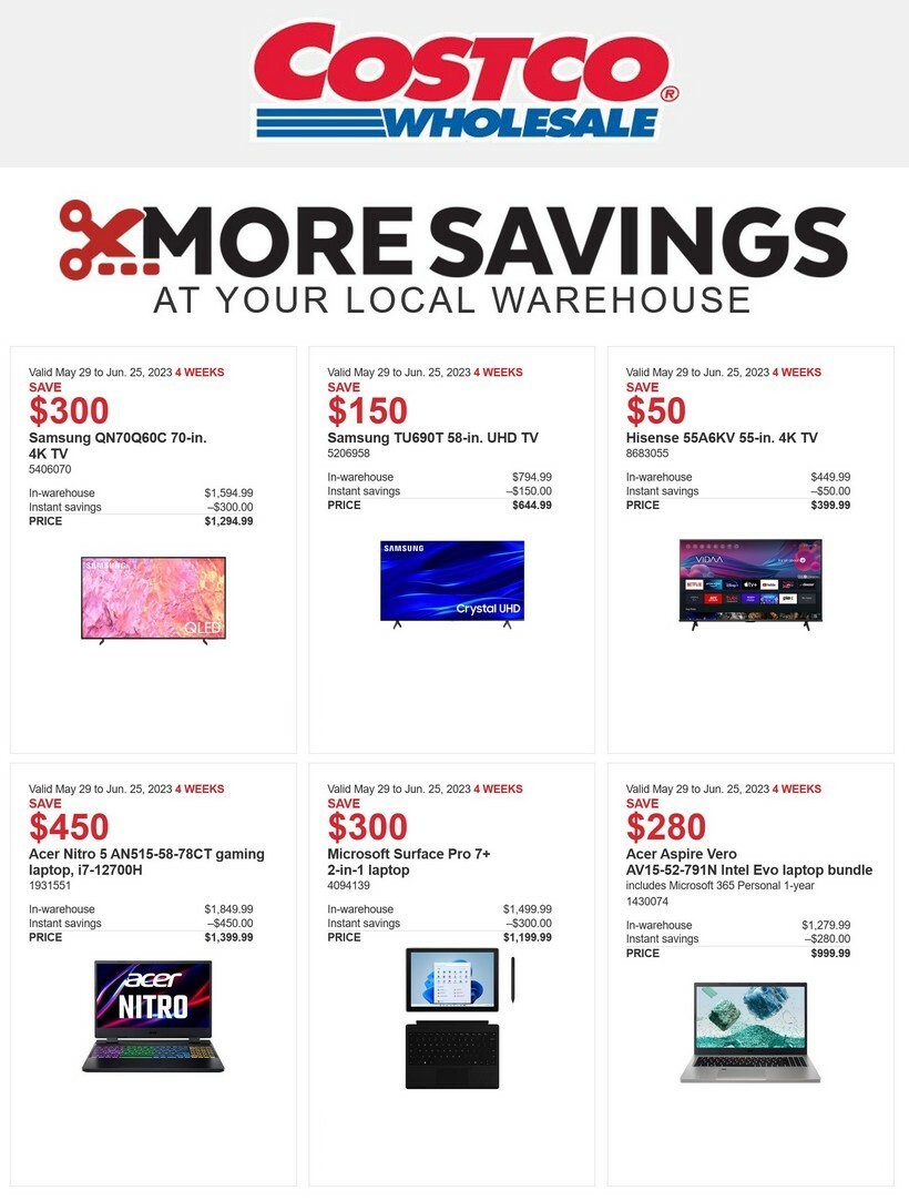 Costco Flyer from May 29