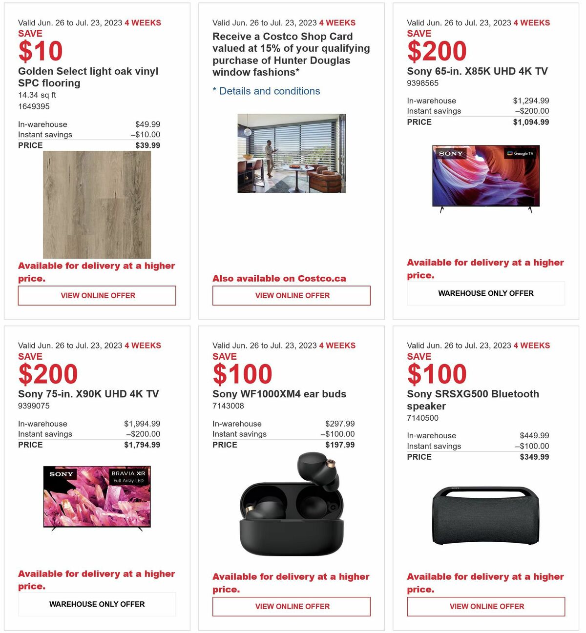 Costco Flyer from June 26