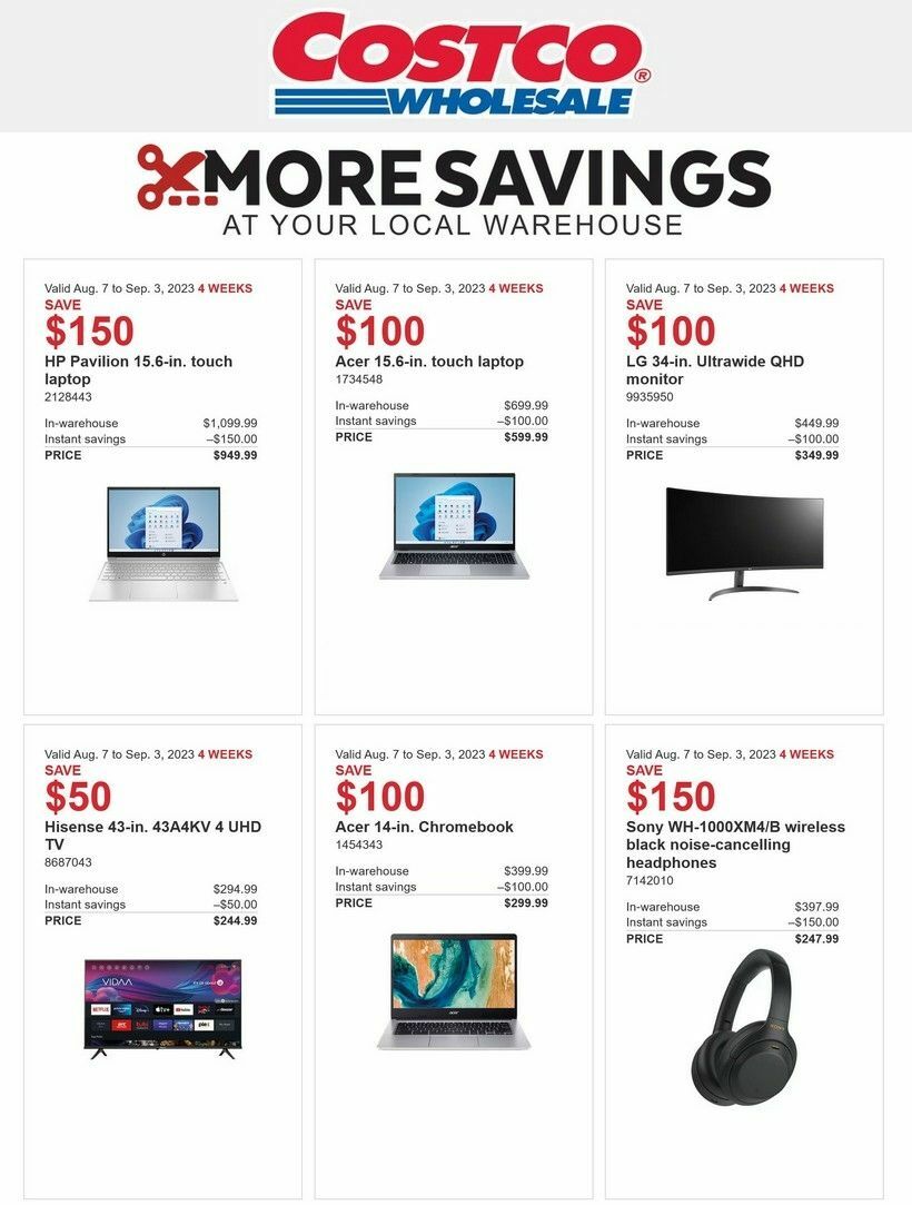 Costco Flyer from August 7