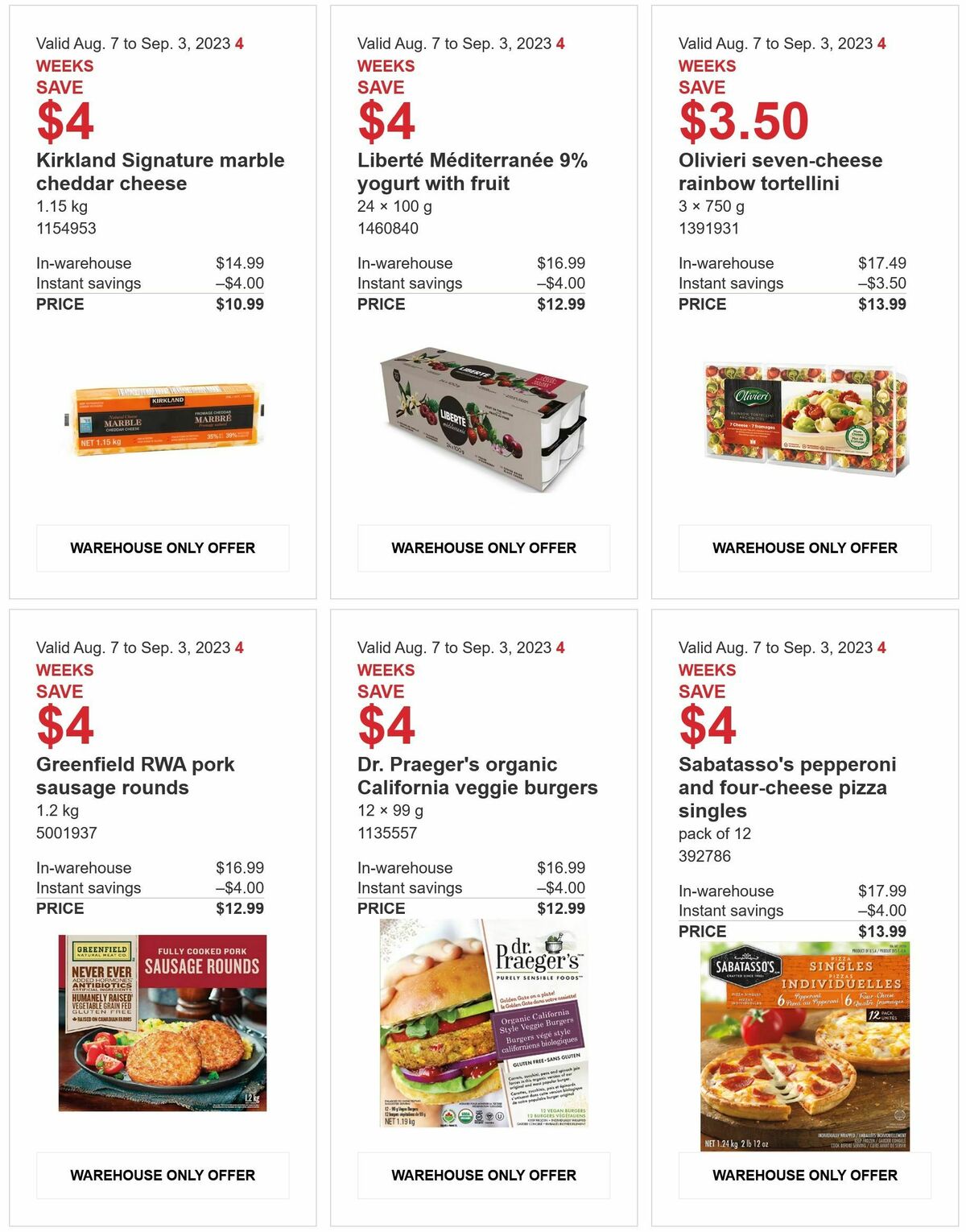 Costco Flyer from August 7