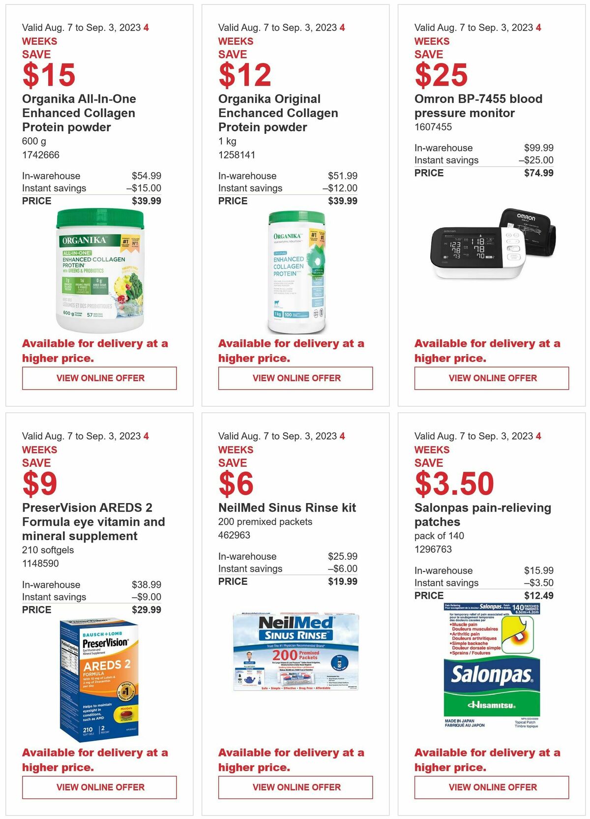 Costco Flyer from August 7