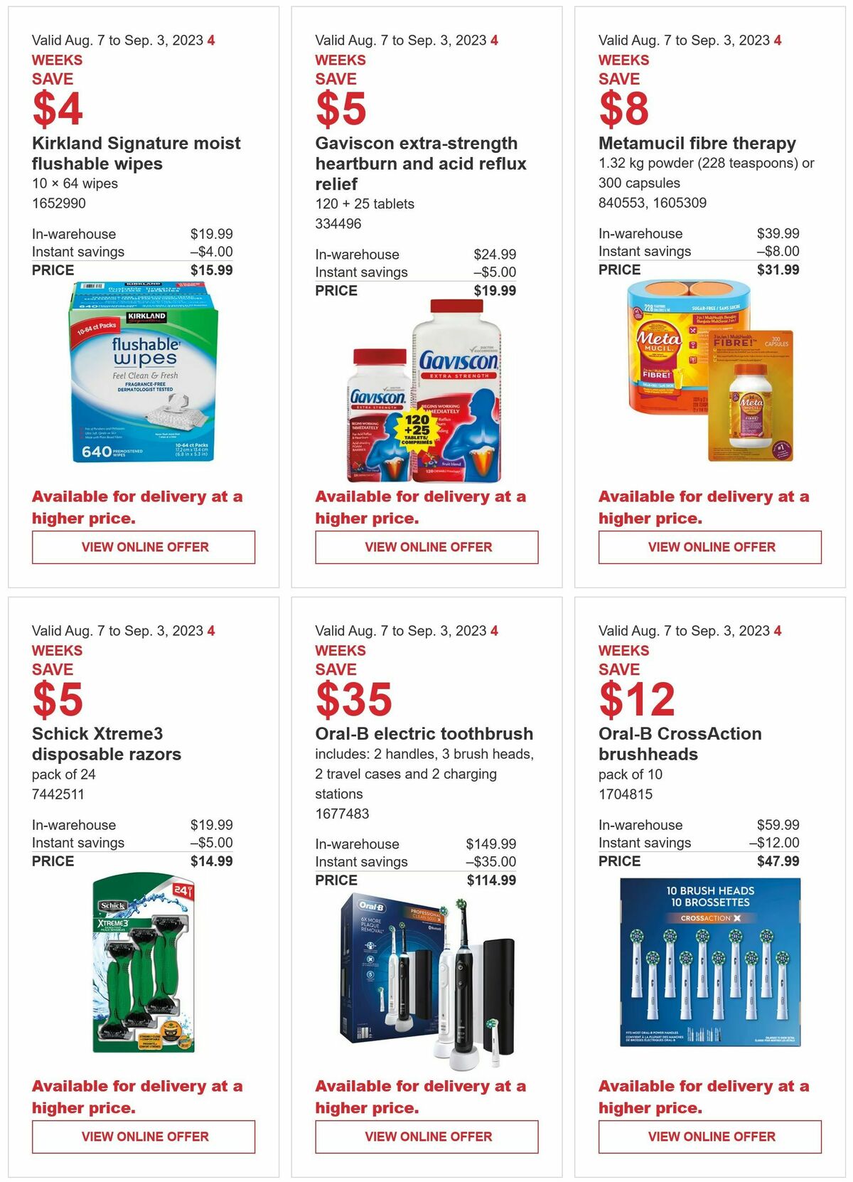 Costco Flyer from August 7