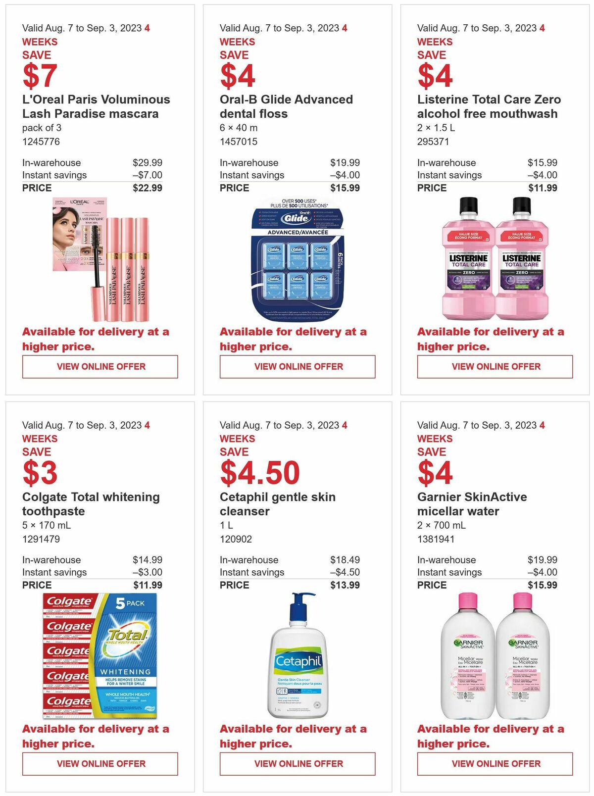 Costco Flyer from August 7