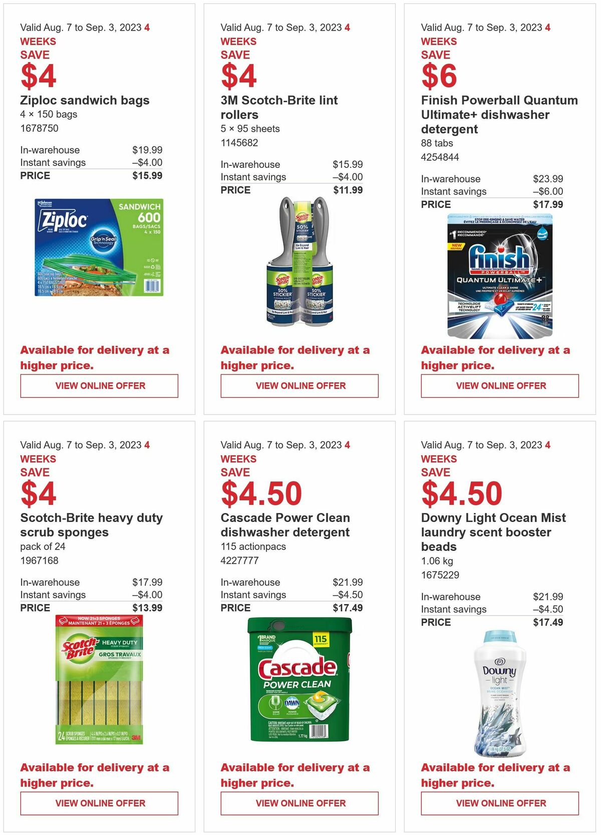 Costco Flyer from August 7