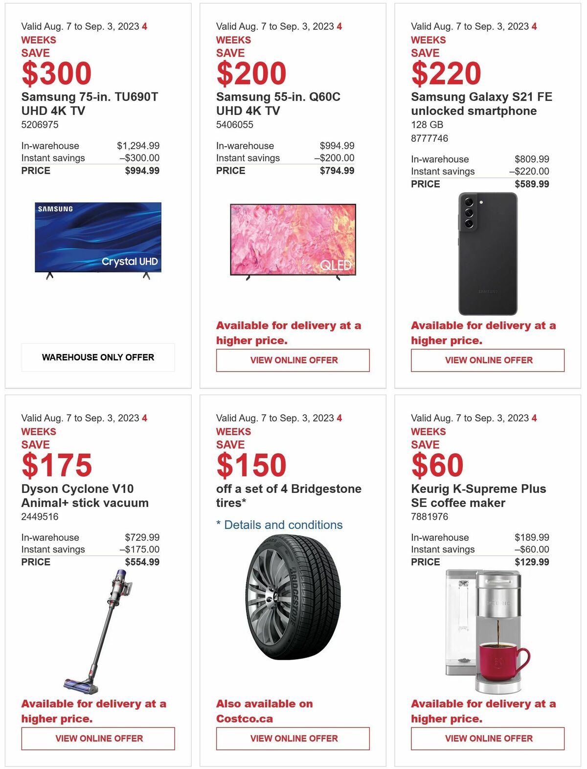 Costco Flyer from August 7