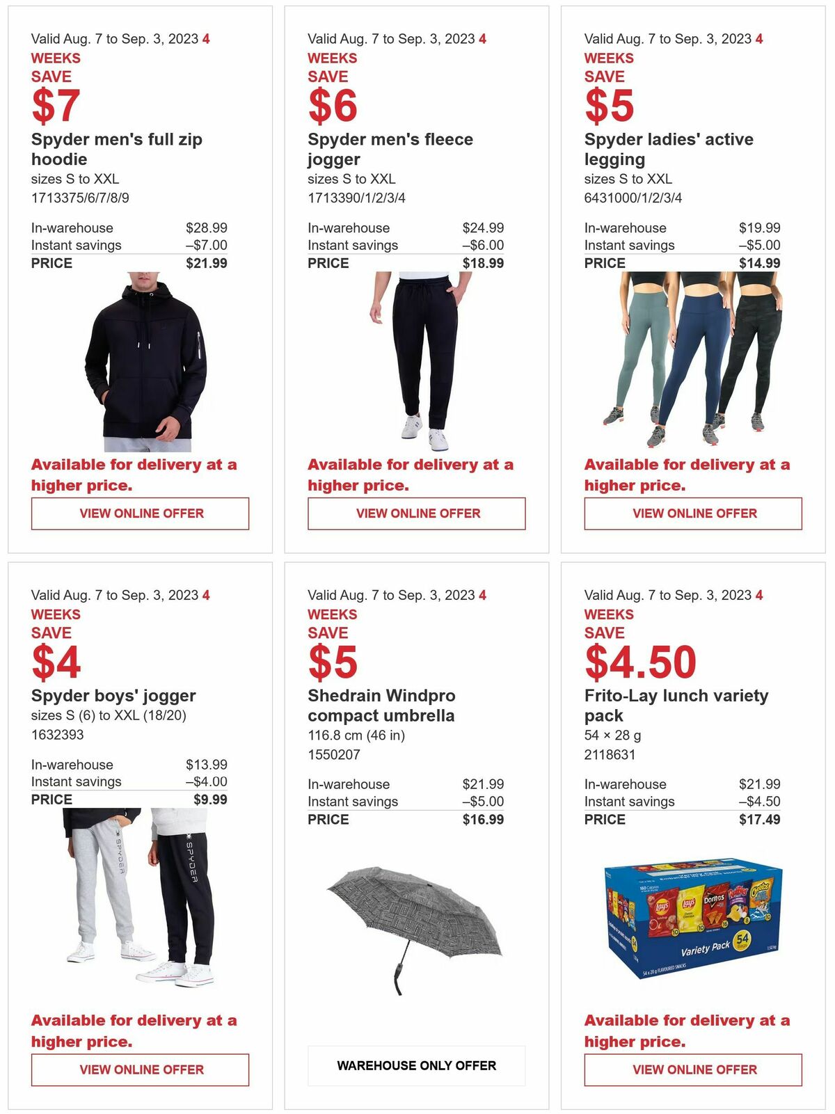 Costco Flyer from August 7