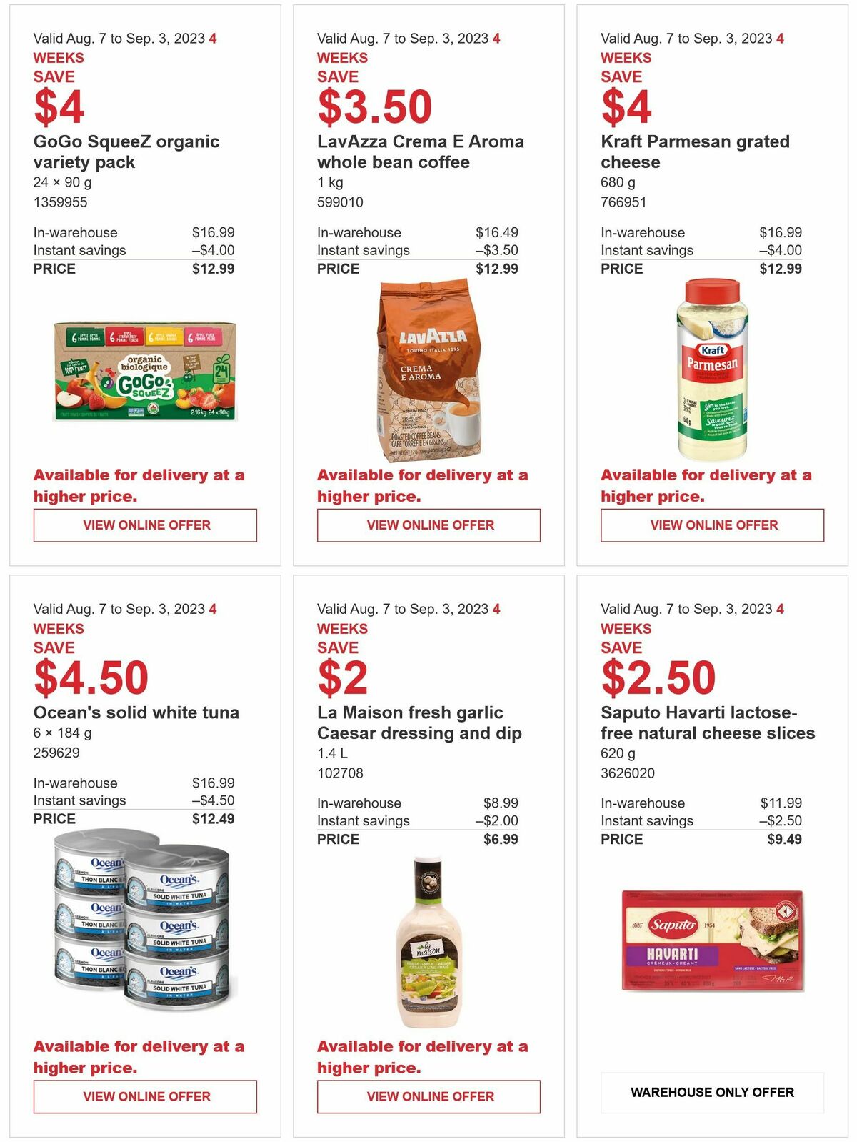 Costco Flyer from August 7