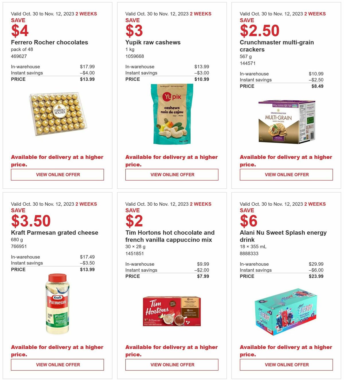 Costco Flyer from October 30