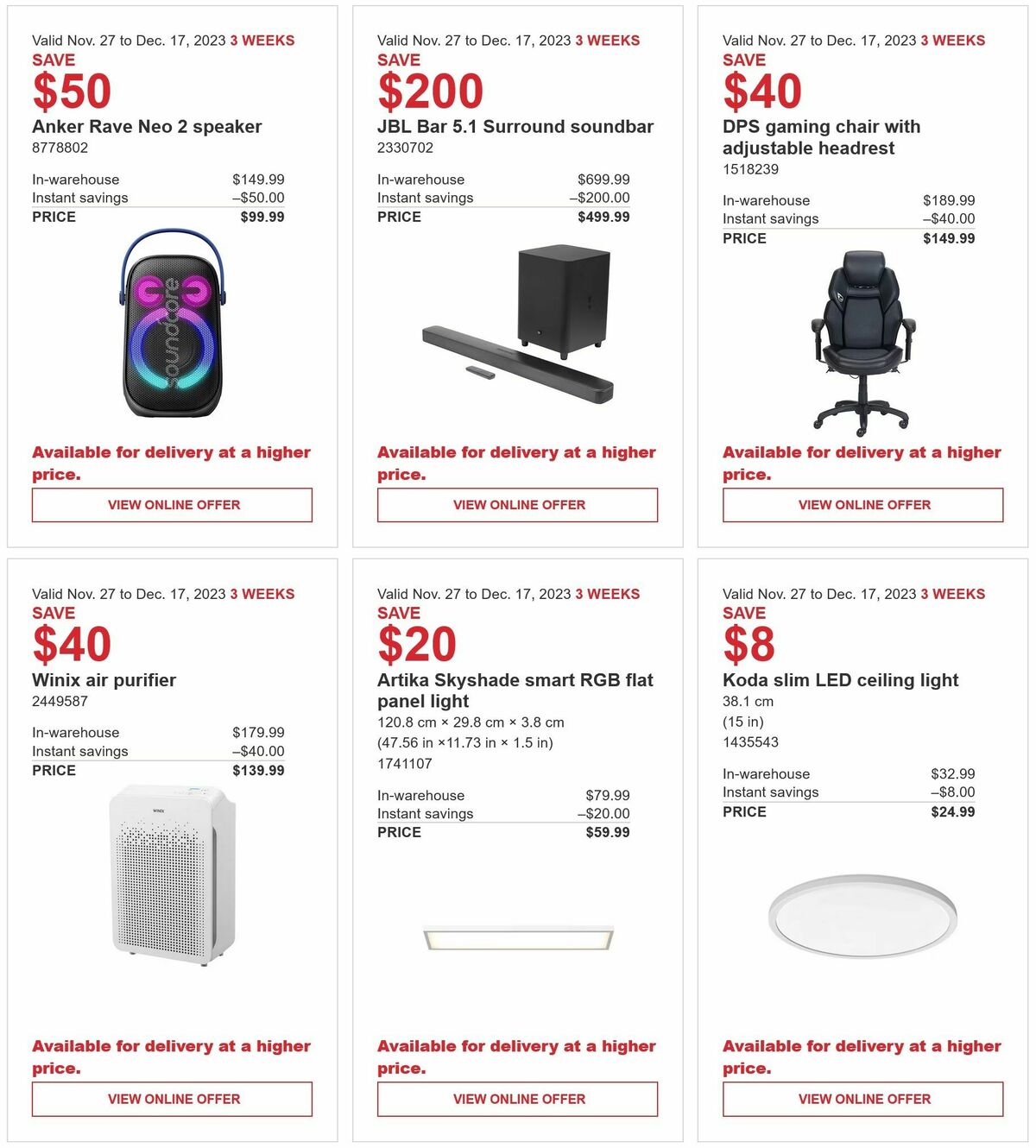 Costco Flyer from November 27