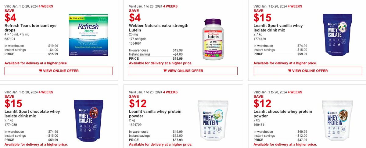 Costco Flyer from January 1