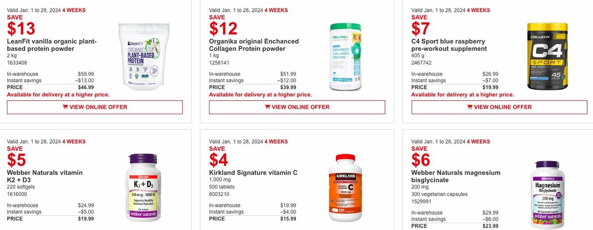 Costco Flyer from January 1