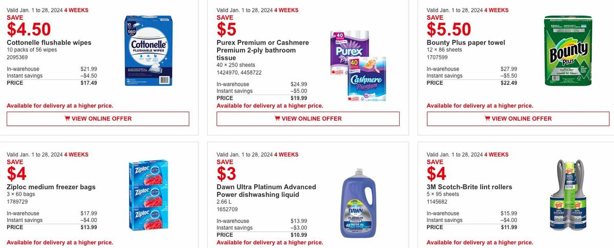 Costco Flyer from January 1