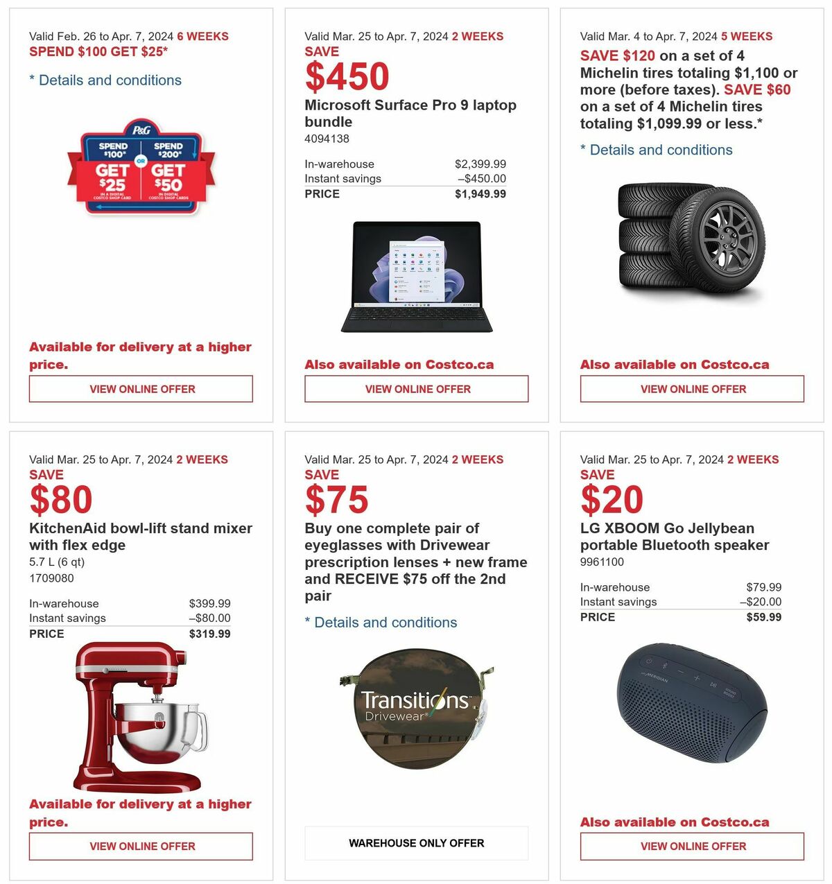 Costco Flyer from March 25
