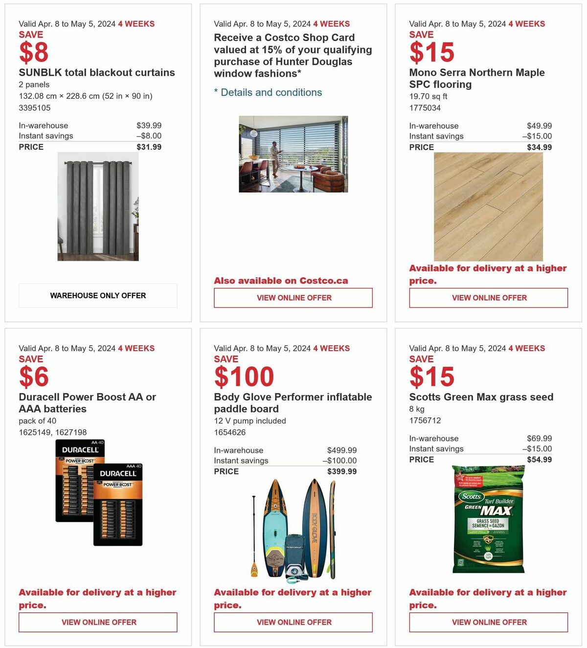Costco Flyer from April 8