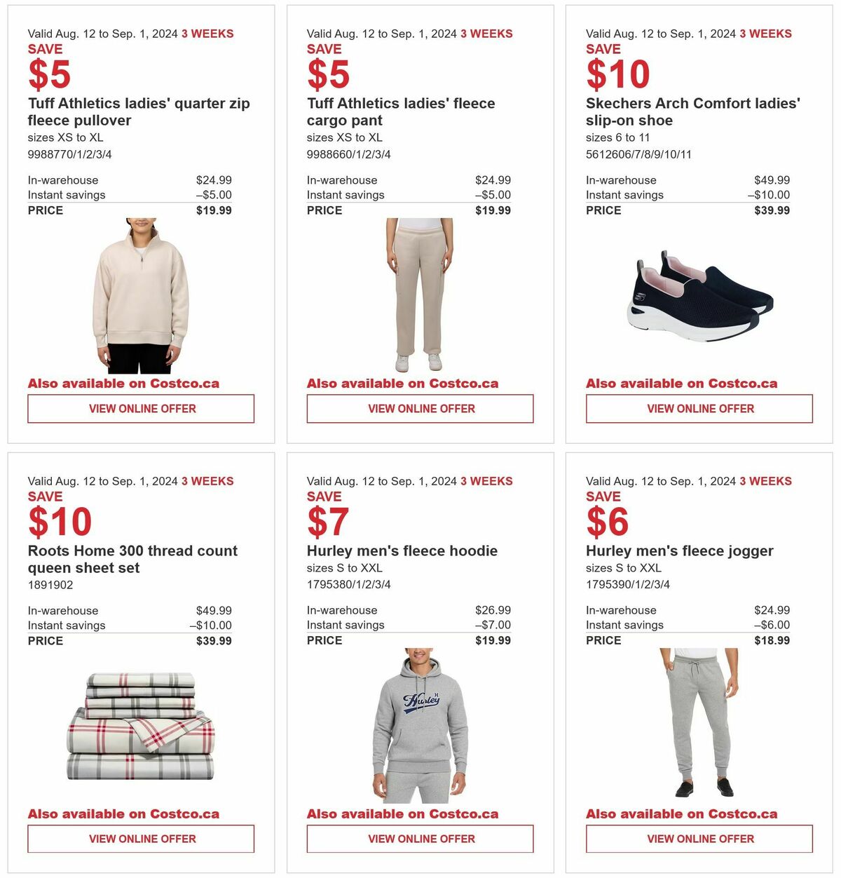 Costco Flyer from August 12