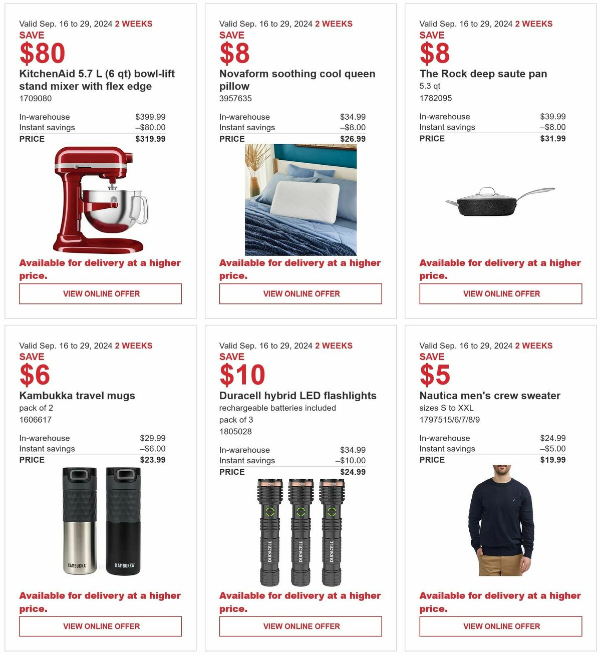 Costco Flyer from September 16