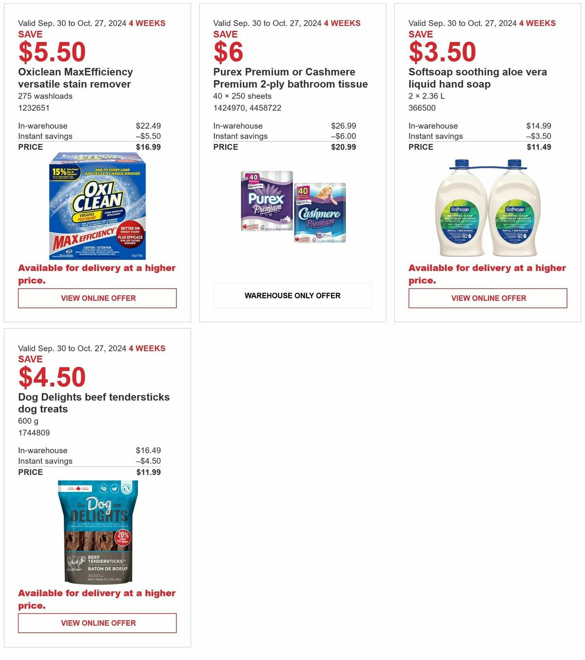 Costco Flyer from September 30