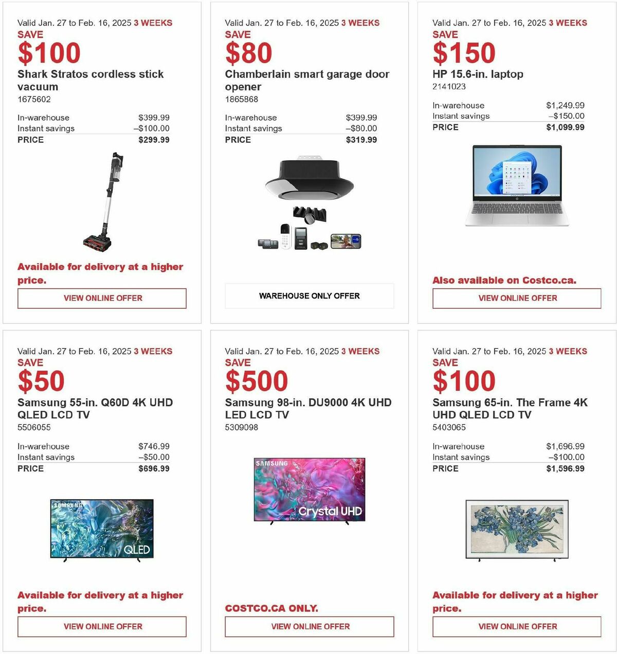 Costco Flyer from January 27