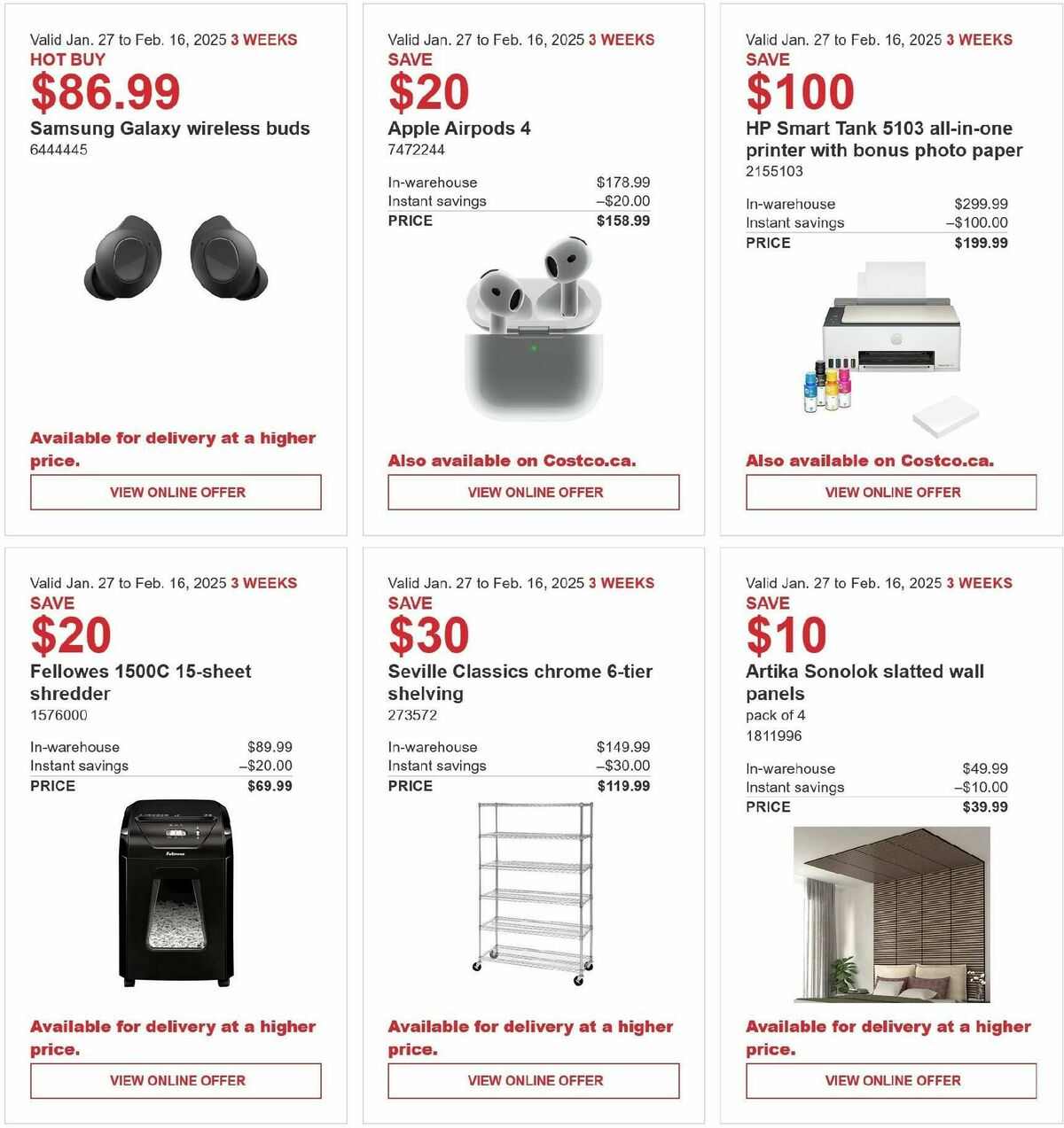 Costco Flyer from January 27