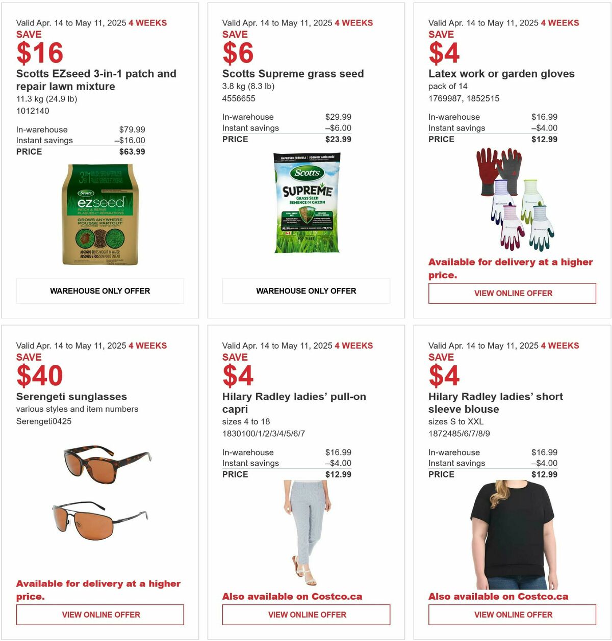 Costco Flyer from April 14