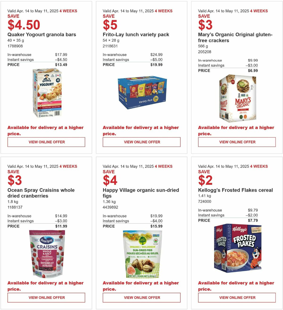 Costco Flyer from April 14