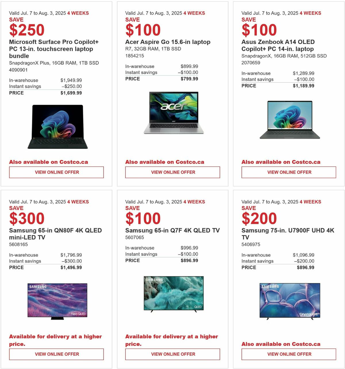 Costco Flyer from July 7