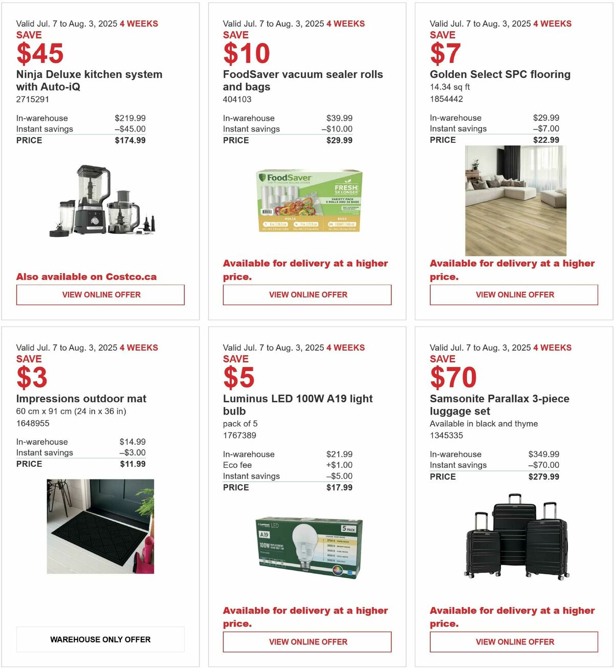 Costco Flyer from July 7