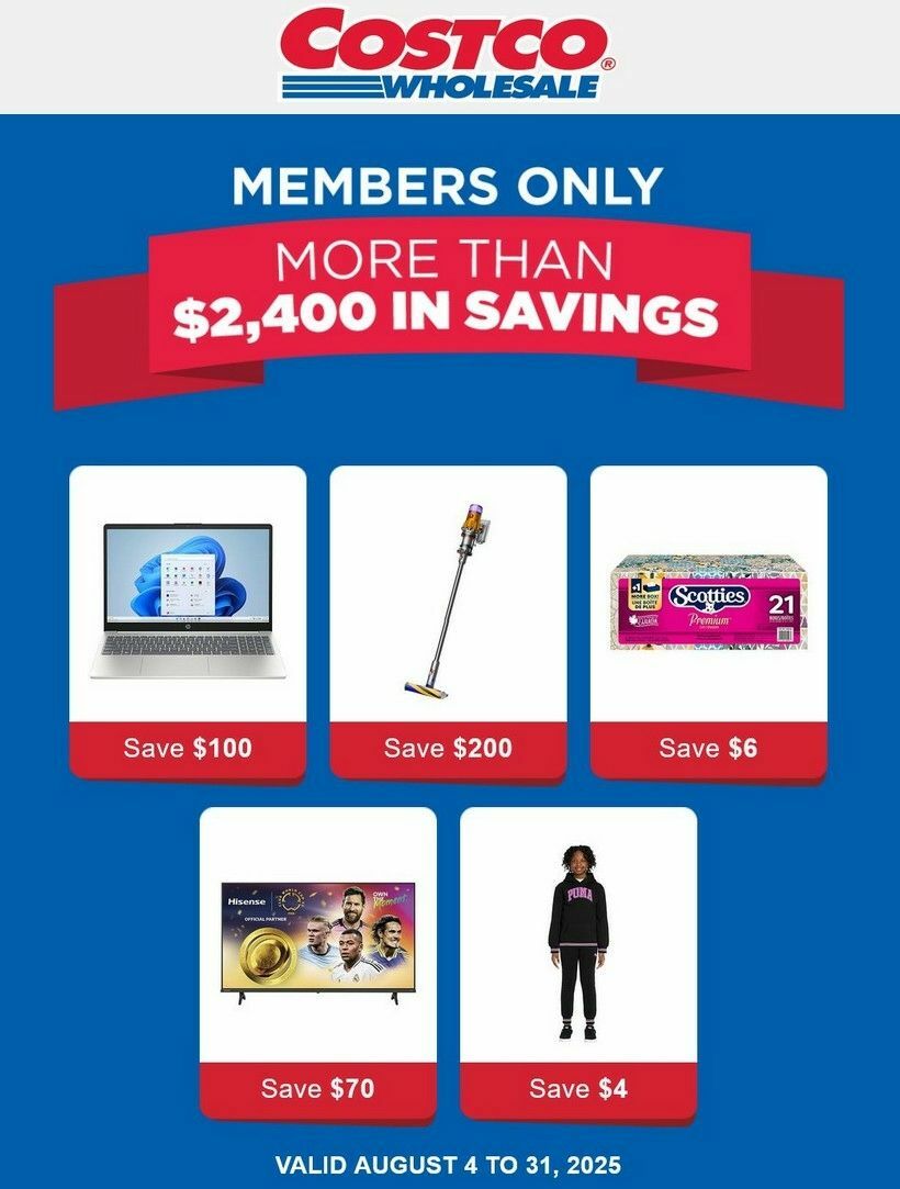 Costco Flyer from August 4