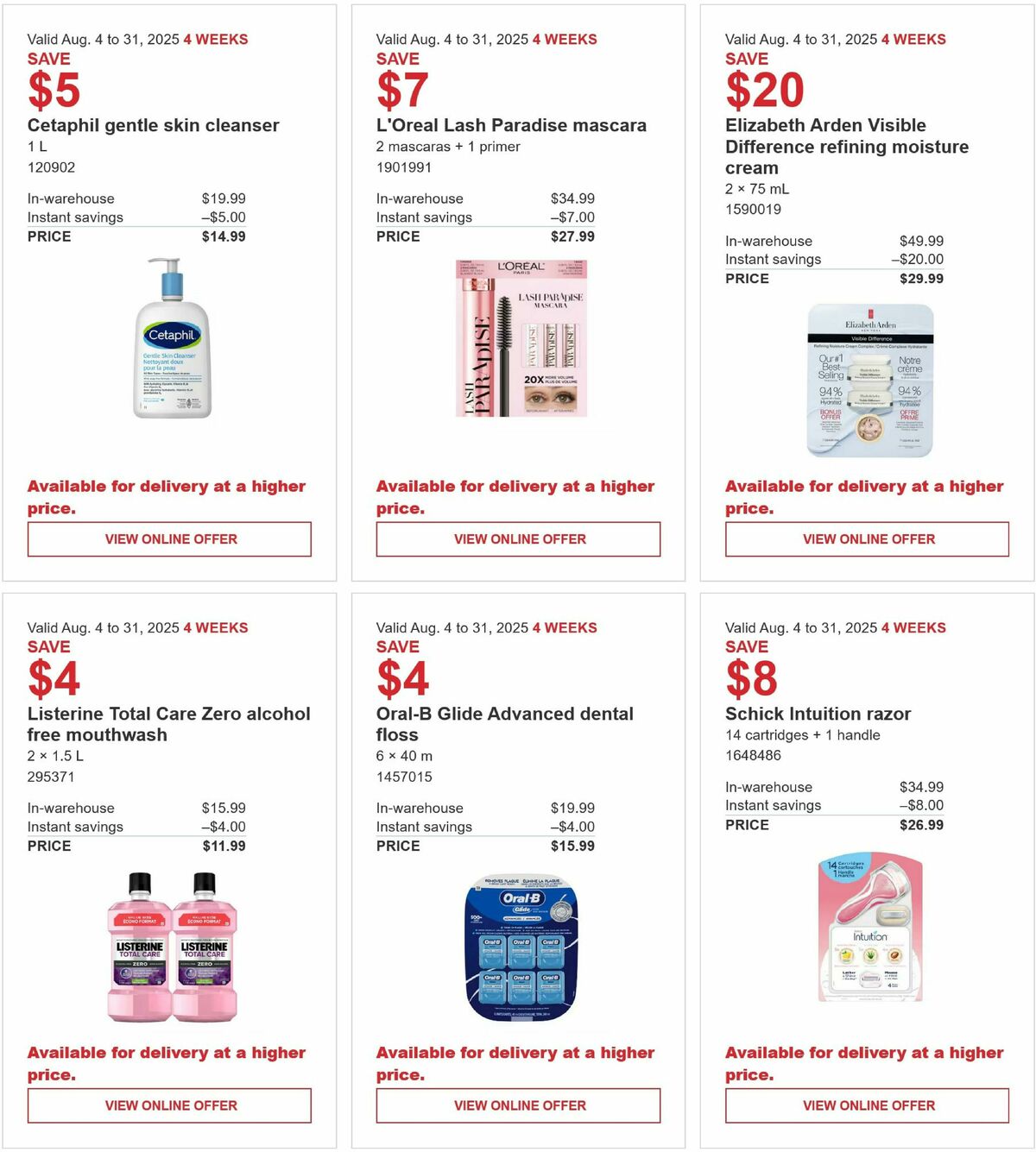 Costco Flyer from August 4