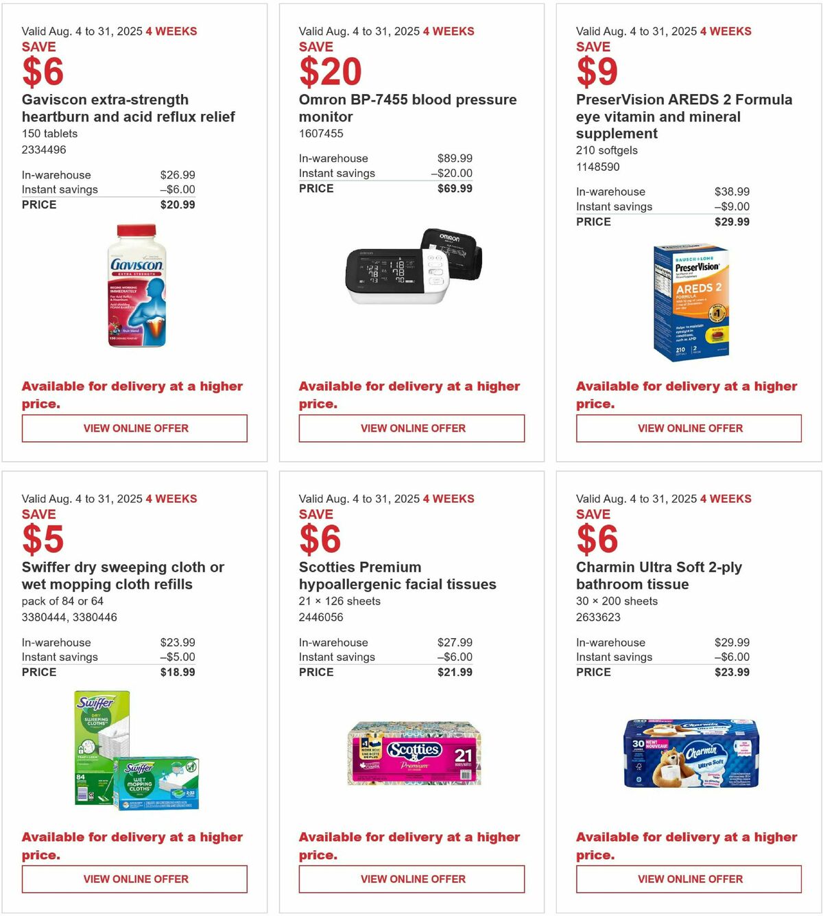 Costco Flyer from August 4