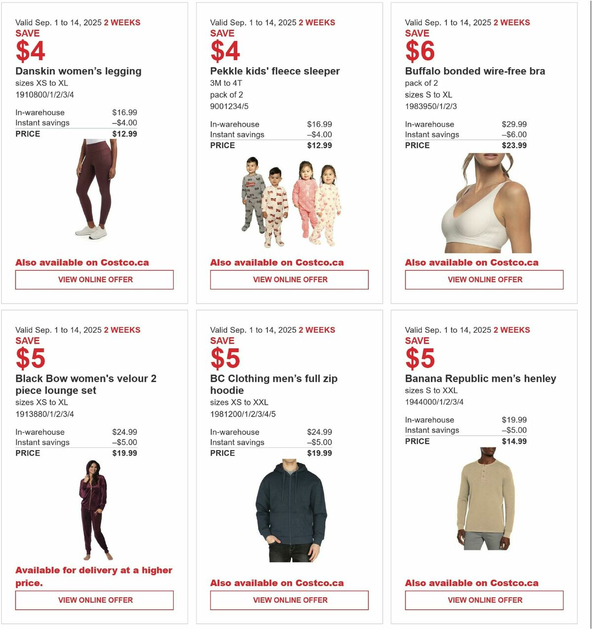 Costco Flyer from September 1